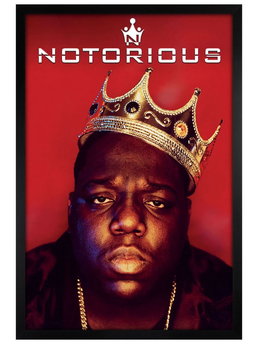 Biggie Notorious Crown Maxi Poster - Black Wooden Framed
