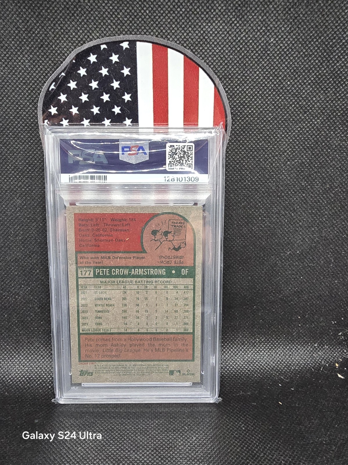 PSA 10 PETE CROW-ARMSTRONG 2024 TOPPS HERITAGE #177 WHITE BORDER ROOKIE RC CUBS view 2