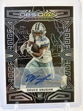 2023 Panini Obsidian Deuce Vaughn Rookie Auto #124 Dallas Cowboys