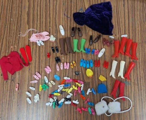 LOT OF DOLL BOOTS SHOES Heels Flats BARBIE SKIPPER Mattel Vintage