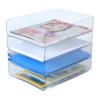 Ablagekorb Dokumentenablage Briefablage Organizer Stapelbar PET Kunststoff
