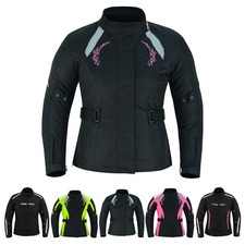 Women Motorcycle Motorbike Racing Ladies Cordura Jacket Waterproof Armored Coats