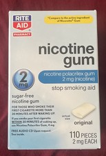 Nicotine Gum Original flavor Stop Smoking Aid 2mg 110ct EXP: 02/26