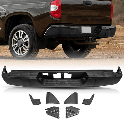 Rear Bumper Assembly Fits for 2014-2021 Toyota Tundra Pickup Steel Step Pad Back