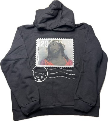 Denim Tears Black Jesus Stamp Black Hoodie Sweatshirt XL Brand New