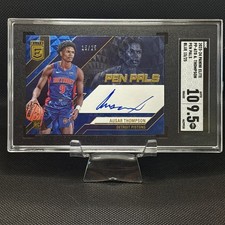 2023-24 Panini Elite Ausar Thompson Pen Pals Blue RC On Card Auto /25 SGC 9.5/10
