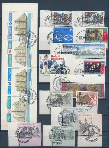 XE63122 Belgium souvenir/FDC cancels fine lot used