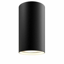 (New) LED Surface Mount Fixed Downlight GU10 Black Round Cylinder B80