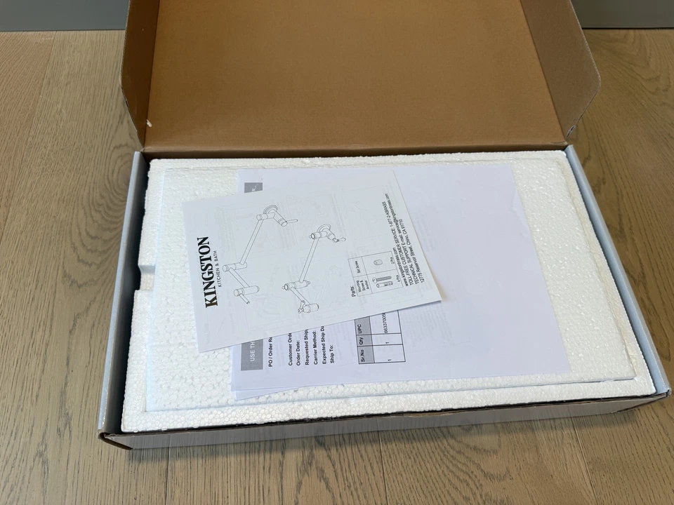 Recheio de panela Kingston latão KS3101AL montagem na parede, cromado polido, NOVA caixa aberta - Imagem 4 de 4