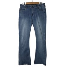 Natural Reflections Womens Jeans Size 14 Blue Bootcut Mid Rise Stretch Denim