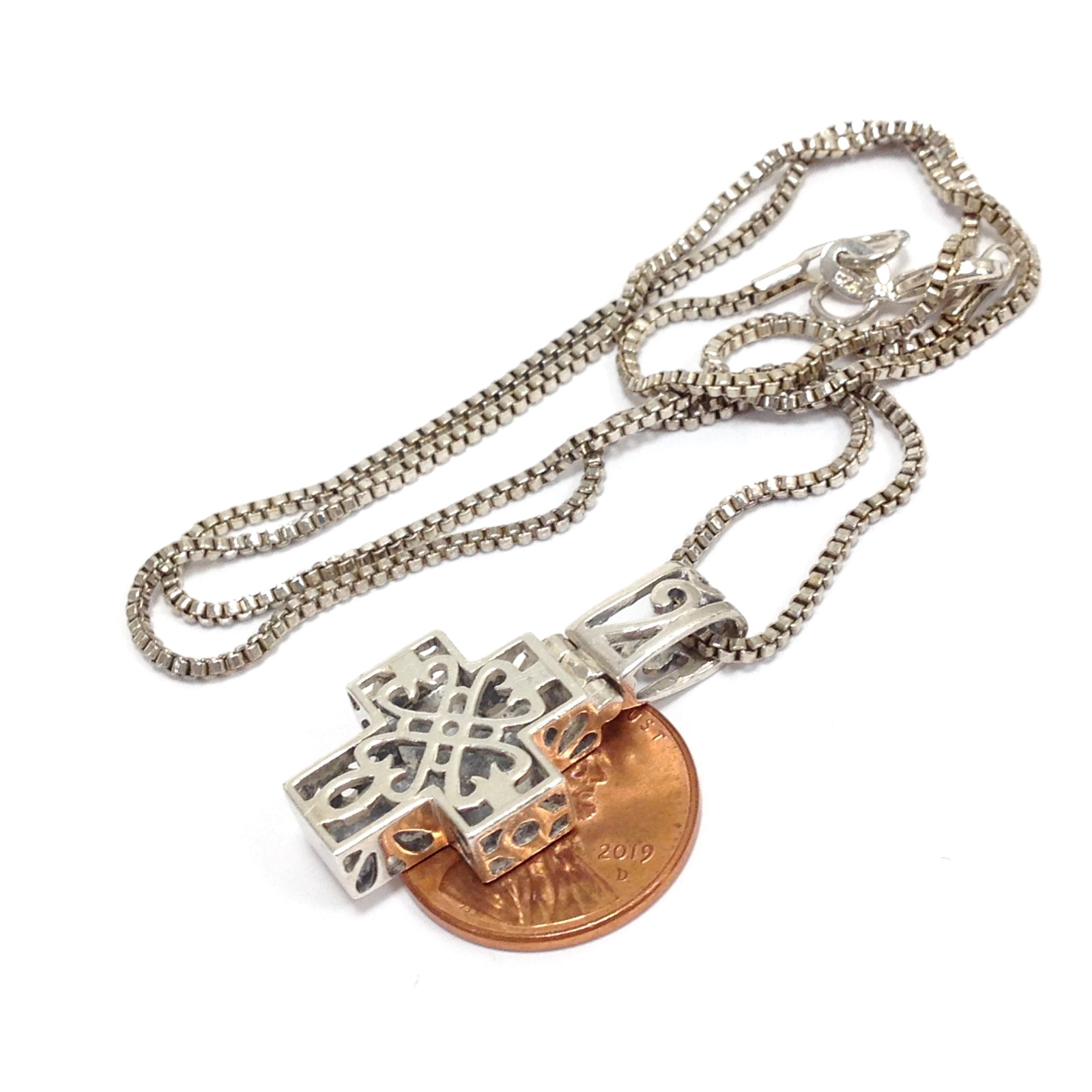 Sterling Silver Double Sided Reversible Heart Cut… - image 7