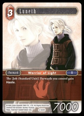 Luneth 2-022H Opus II NM Final Fantasy TCG