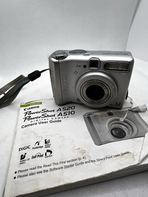 Canon PowerShot A510 Digital Camera Silver with instruction book