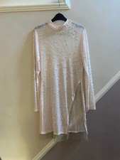 LAYSEDYAD LADIES SHEER PINK JEWELLED DRESS SIZE LARGE, 10 UK