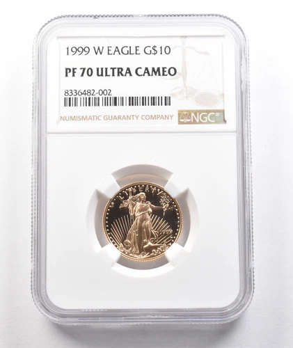 1999-W $10 American Gold Eagle 1/4 Oz 0.25 Oz Gold PF70 UCAM NGC