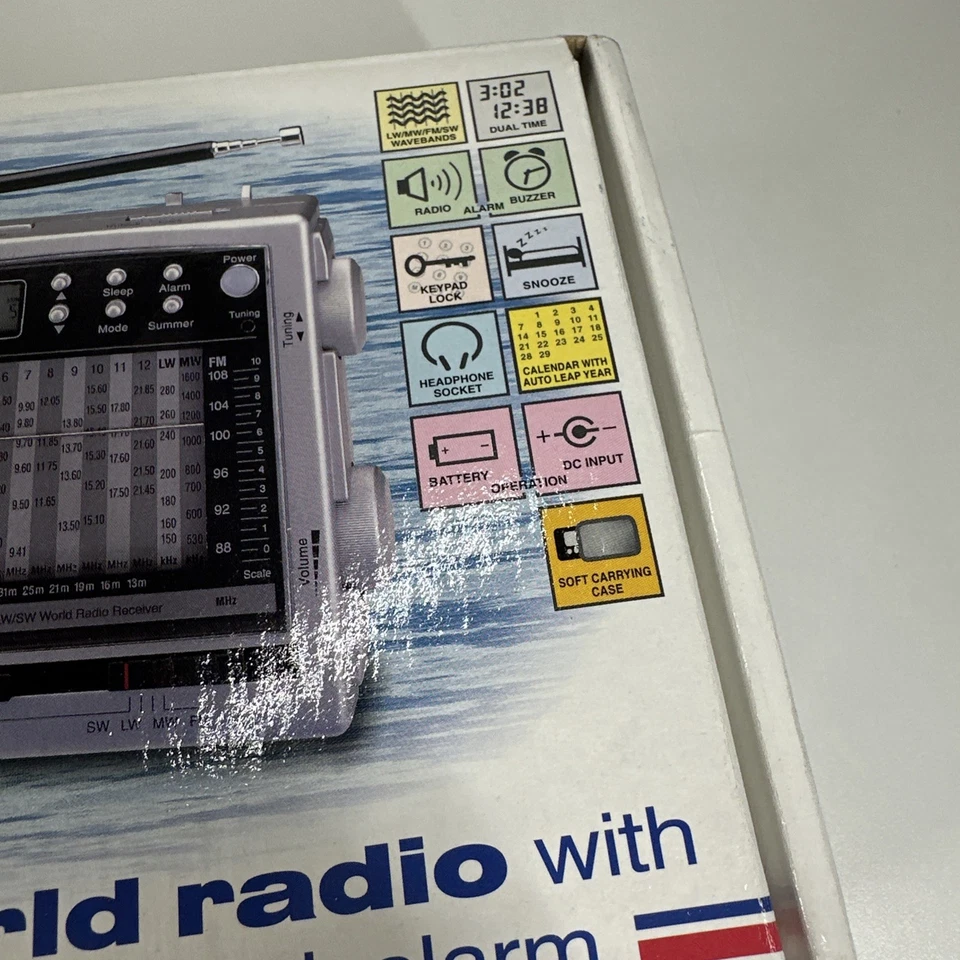 Roberts R871 World 15 Band Dual Clock Radio BRAND NEW IN BOX with Manual, Case - Image 2 of 4