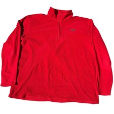 The North Face Mens TKA 100 Polartec Quarter Zip Fleece Pullover Red Medium