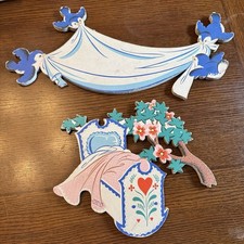 Vintage Mother Goose Pin Ups Rock A Bye Baby Dolly Toy Company 1952 Wall Art