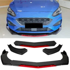 For Ford Focus Front Bumper Lip Spoiler Splitter Body Kit Carbon Fiber Red