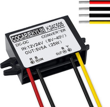 DC 12V 24V to 5V Step down Converter Regulator 5A 25W Power Adapter Reducer for