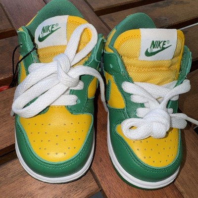 Nike Dunk Brazil (2020) SP (TD) Varsity Maize Green/White Toddler 7C CW7375-700
