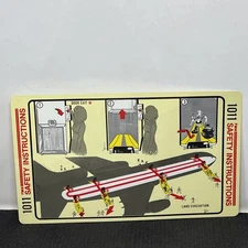 TWA 110 Safety Card 1981  Boeing Vintage