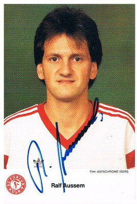 ''Ralf Aussem'', original Autogramm, älteres Motiv Fortuna Köln