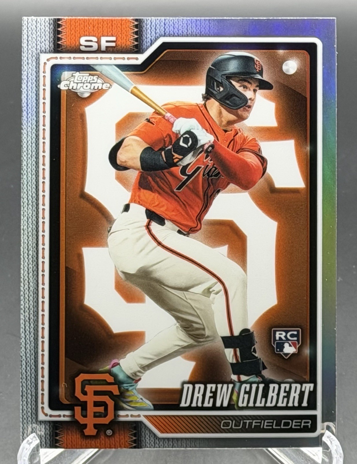 2026 Topps Chrome #126 Drew Gilbert Lightboard Logo SSP Rookie Card Giants READ