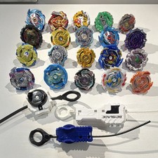 Beyblade Spinning Tops Lot with Launchers, Mixed Colors, Ages 8-11 12-16 Years