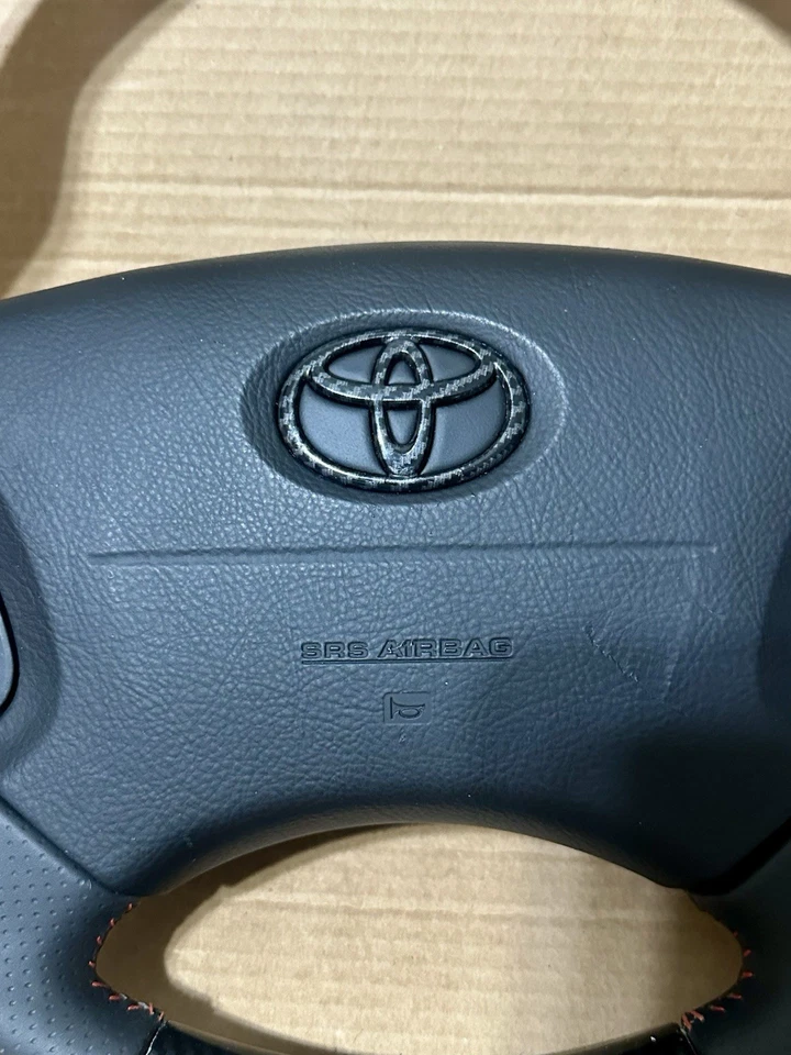 雷克萨斯 LS430 2001 - 2006 丰田 Celsior 方向盘黑色碳纤维 JDM 原始设备制造商 — 第 4/4 张图片