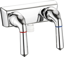 RV Shower Faucet, 4 Inch Rv Shower Valve Diverter with Dual Levers Hot/Cold Cont