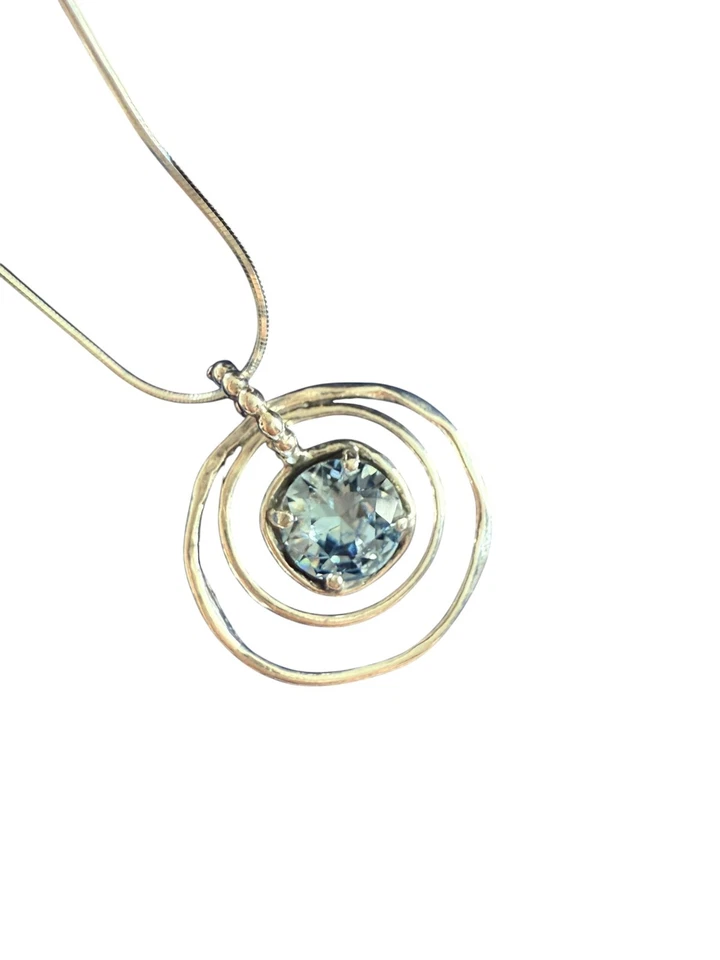 Silpada Cooling Out Blue Crystal Earrings and Necklace NEW - Image 2 of 4