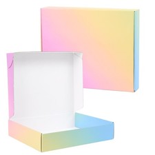 Shipping Boxes Medium 10x8x2", Colorful Mailer Boxes for Packaging 15 Pack, C...
