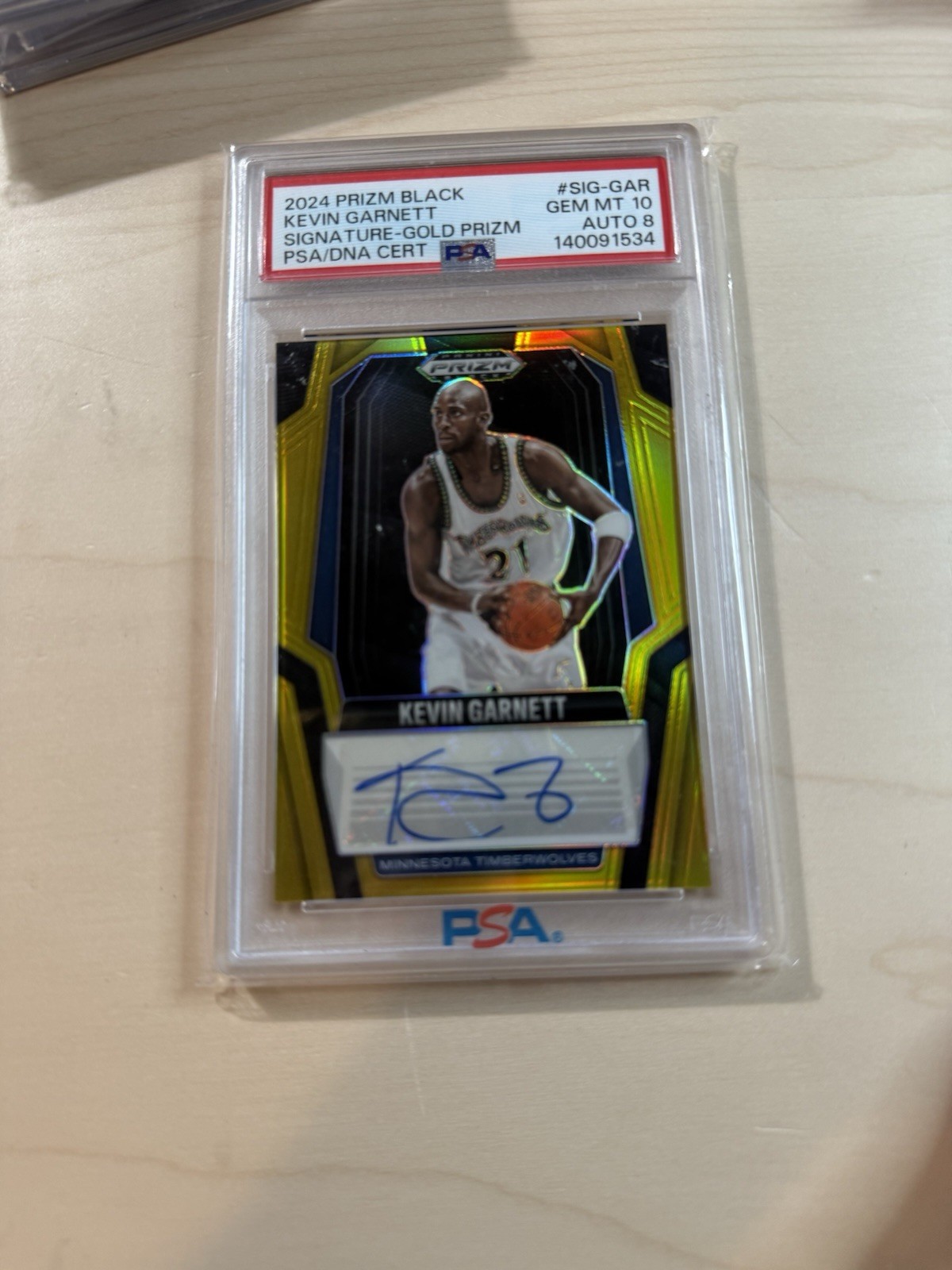 2024 Prizm Black Kevin Garnett Gold Auto /10 view 1