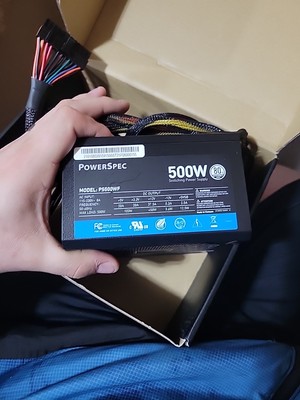 PowerSpec PS500WF 80 Plus 500W Desktop Power Supply Unit #1735