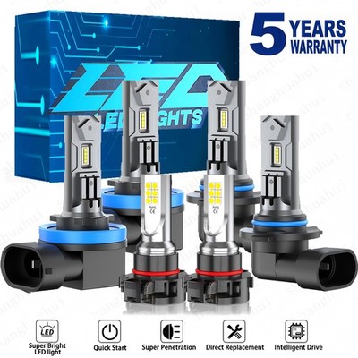 For Subaru Impreza 2012-2016 Combo 6x NEW LED Headlight Hi Low Fog Light Bulbs