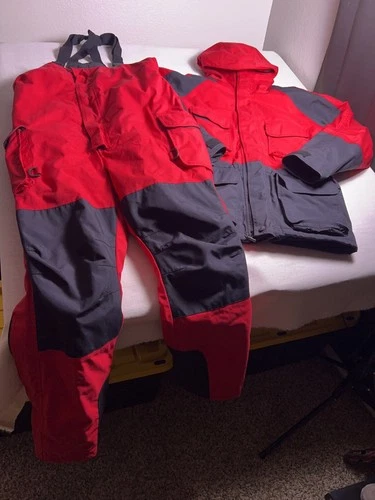 Cabela's Guided Gore-Tex Fishing Rain Jacket Bib Full Set Vintage - Size L image 2