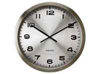 Karlsson Wall Clock Maxie Steel Polished Alu Karlsson Wall Clock Maxie Steel Polished Alu