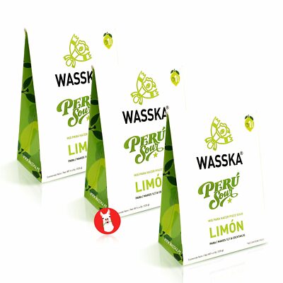 Wasska Peruvian Pisco Sour Mix Limon - Lemon 4.4oz - (3-Pack)
