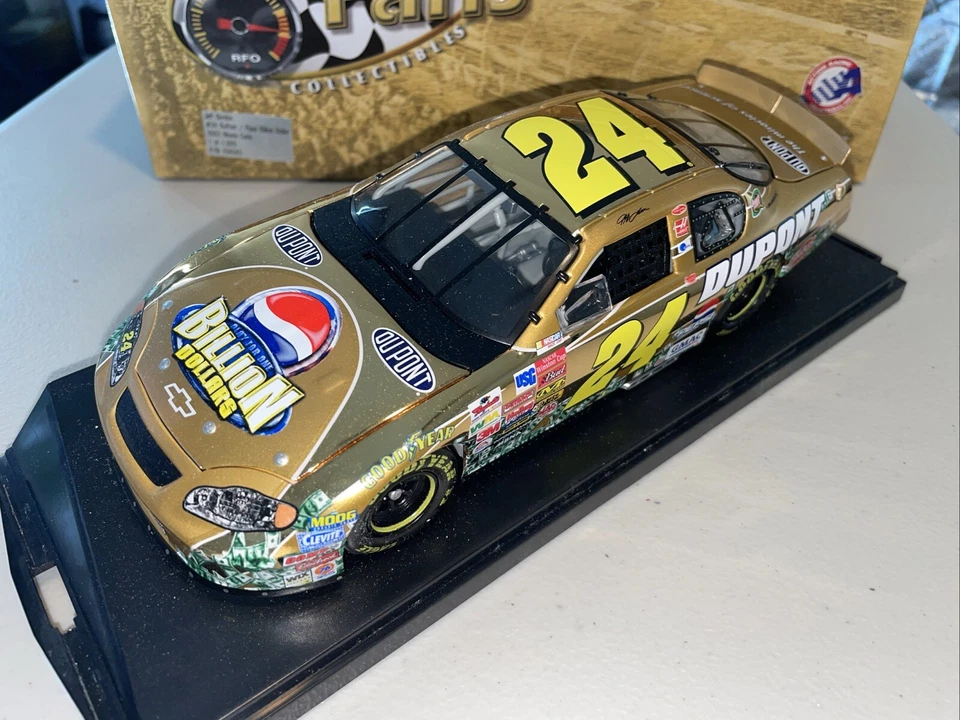 Jeff Gordon ORO #24 PEPSI Mil millones de dólares oro 24K escala 1:24 SIN CAJA 1 de 1.000 Foto 3 de 4
