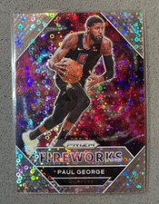 2020-21 Panini Prizm Basketball 15 Paul George Fireworks Fast Break Disco Insert