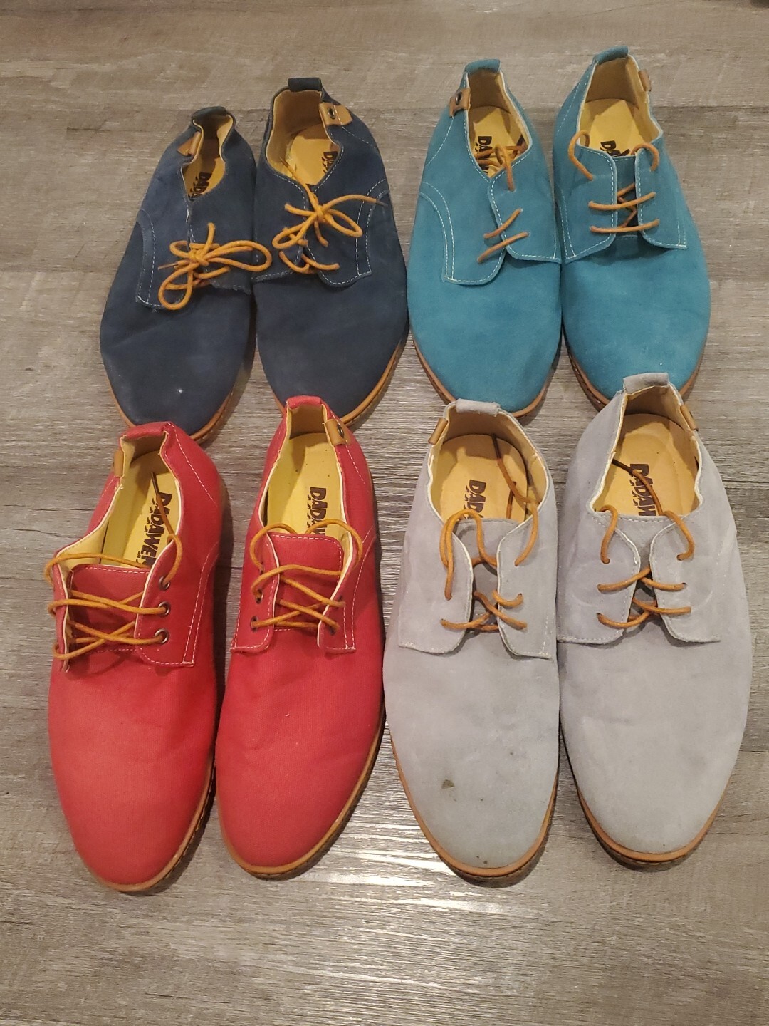 LOTTO DI SCARPE OXFORD DADAWEN uomo classiche PELLE SCAMOSCIATA eleganti business casual