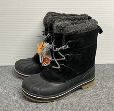 Cat  Jack Kids Size 3 Winter Boots Lace Up Black