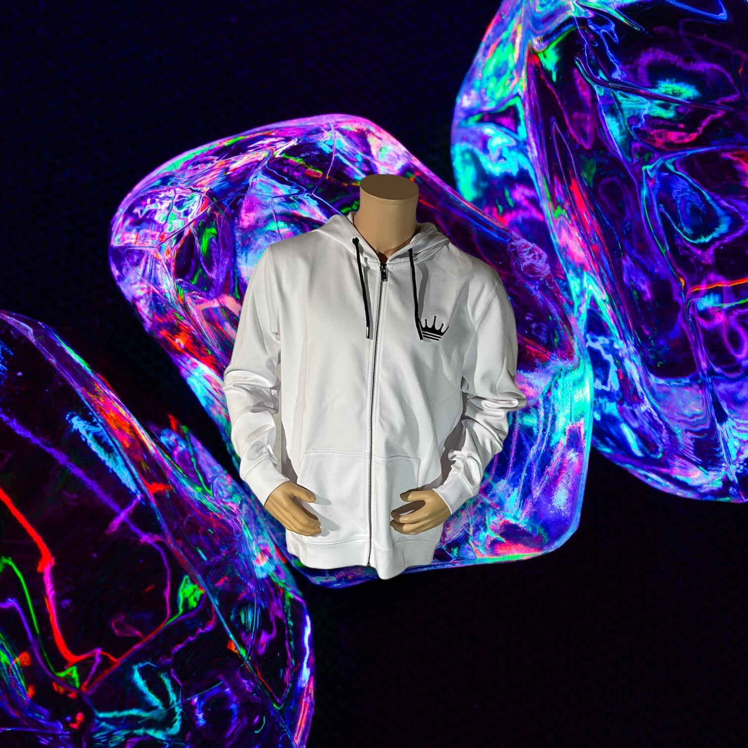 bertigo Mens Performance белая толстовка с капюшоном на молнии, размер XL, новинка