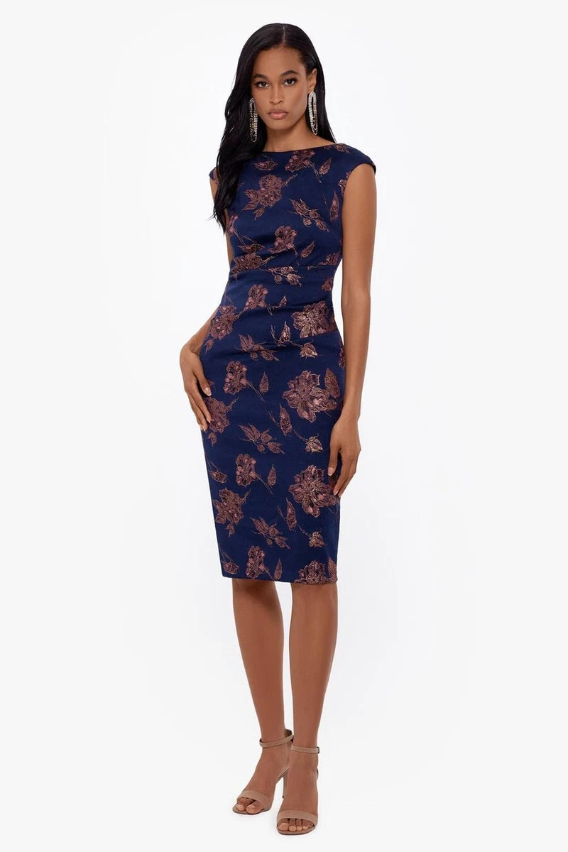 Betsy and adam clearance sleeveless floral dress