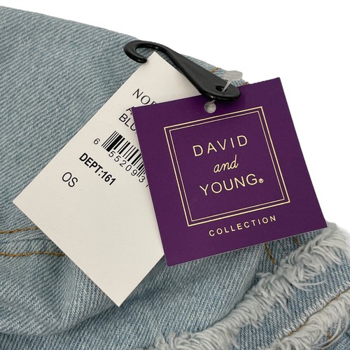 Cubo David and Young Light Denim Azul Envejecido con Borde Deshilachado OS ABU46259 - Imagen 7 de 10