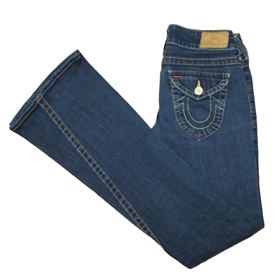 TRUE RELIGION BRAND JEANS Women's Dark Wash Flare Jeans 27 x TRUE RELIGION BRAND JEANS Women's Dark Wash Flare Jeans 27 x