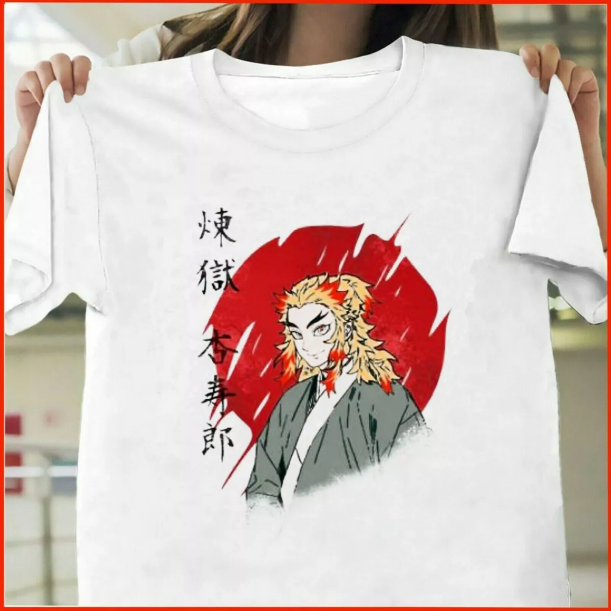 Rengoku Demon Slayer Kyojuro Fire Graphic Anime TShirt