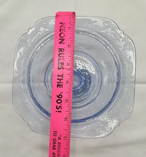 Vintage Blue Glass Footed Candy Compote Dish Elegant Design Base Only - Picture 6 of 9