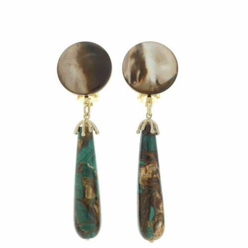 Birne -/- Tropfen-Perlmutter -/- Abalone Mode-Ohrschmuck